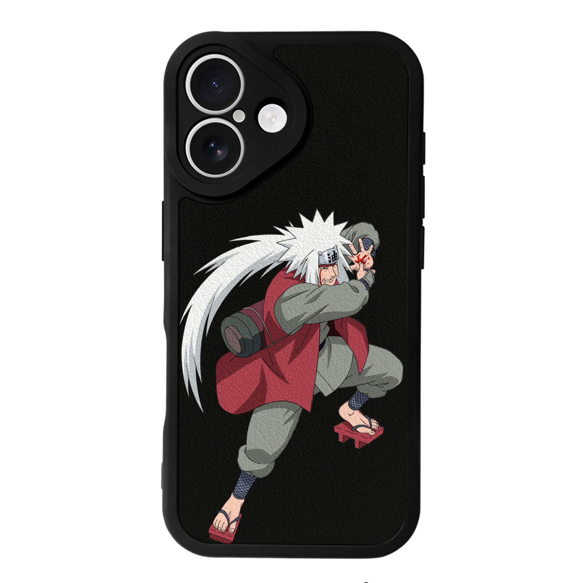 （画像用） NARUTO -ナルト- 自来也（じらいや） Jiraiya 【iPhone 16シリーズ対応】シリコンスマホケース（レザー調） 材質：シリコン